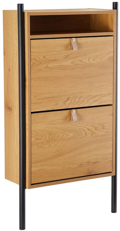 Shoe Cabinet East Rakvere | size: Length: 26cm, Width: 55.6cm, Height: 91.5cm | color: Oak | image: 1 | variant: 1005957