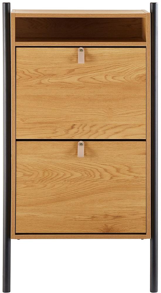 Shoe Cabinet East Rakvere | size: Length: 26cm, Width: 55.6cm, Height: 91.5cm | color: Oak | image: 3 | variant: 1005957