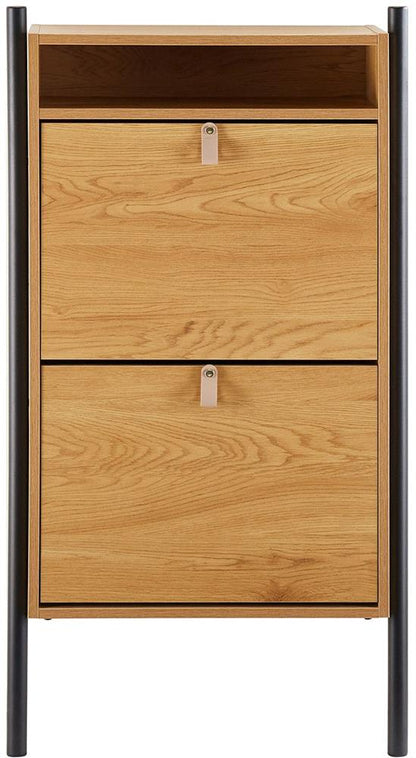 Shoe Cabinet East Rakvere | size: Length: 26cm, Width: 55.6cm, Height: 91.5cm | color: Oak | image: 3 | variant: 1005957