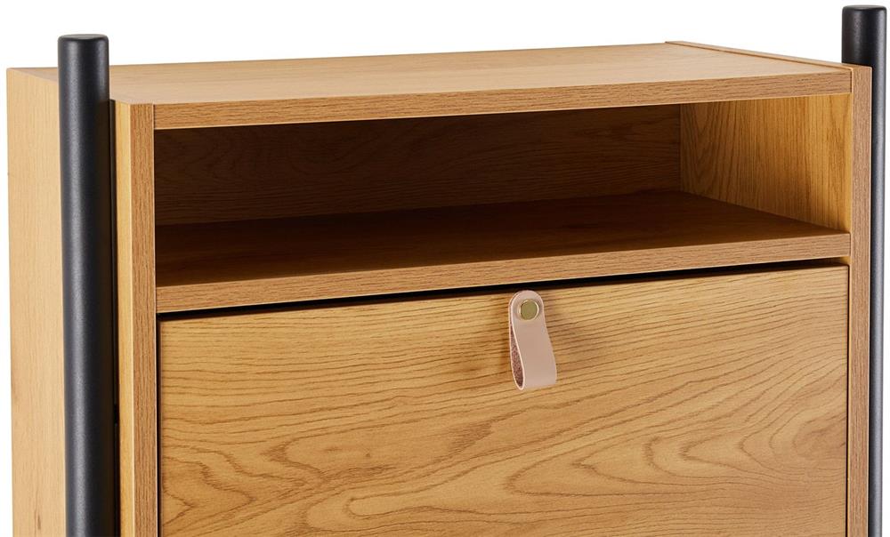 Shoe Cabinet East Rakvere | size: Length: 26cm, Width: 55.6cm, Height: 91.5cm | color: Oak | image: 9 | variant: 1005957