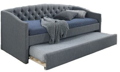 Single Bed Alessia | size: Length: 214cm, Width: 100cm, Height: 92cm | color: Gray | image: 1 | variant: 1010925
