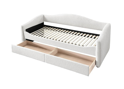 Single Bed Caydence | size: Length: 216cm, Width: 99cm, Height: 94cm | color: Beige | image: 1 | variant: 1018071