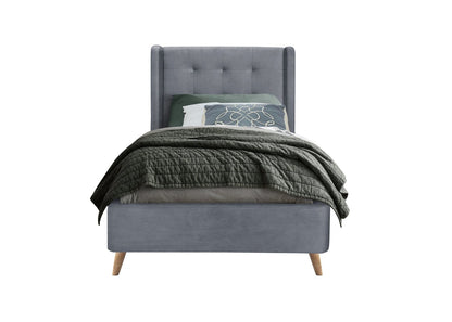 Single Bed Estella | size: Length: 219cm, Width: 102cm, Height: 113cm | color: Gray | image: 1 | variant: 1010212