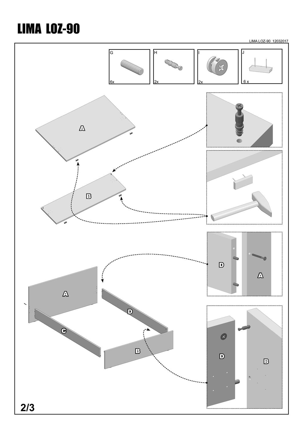 Single Bed Lima 1 | size: Length: 205cm, Width: 95cm, Height: 70cm | color: White | image: 4 | variant: 1010191
