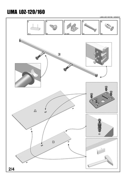 Single Bed Lima | size: Length: 205cm, Width: 125cm, Height: 70cm | color: Oak | image: 4 | variant: 1010189