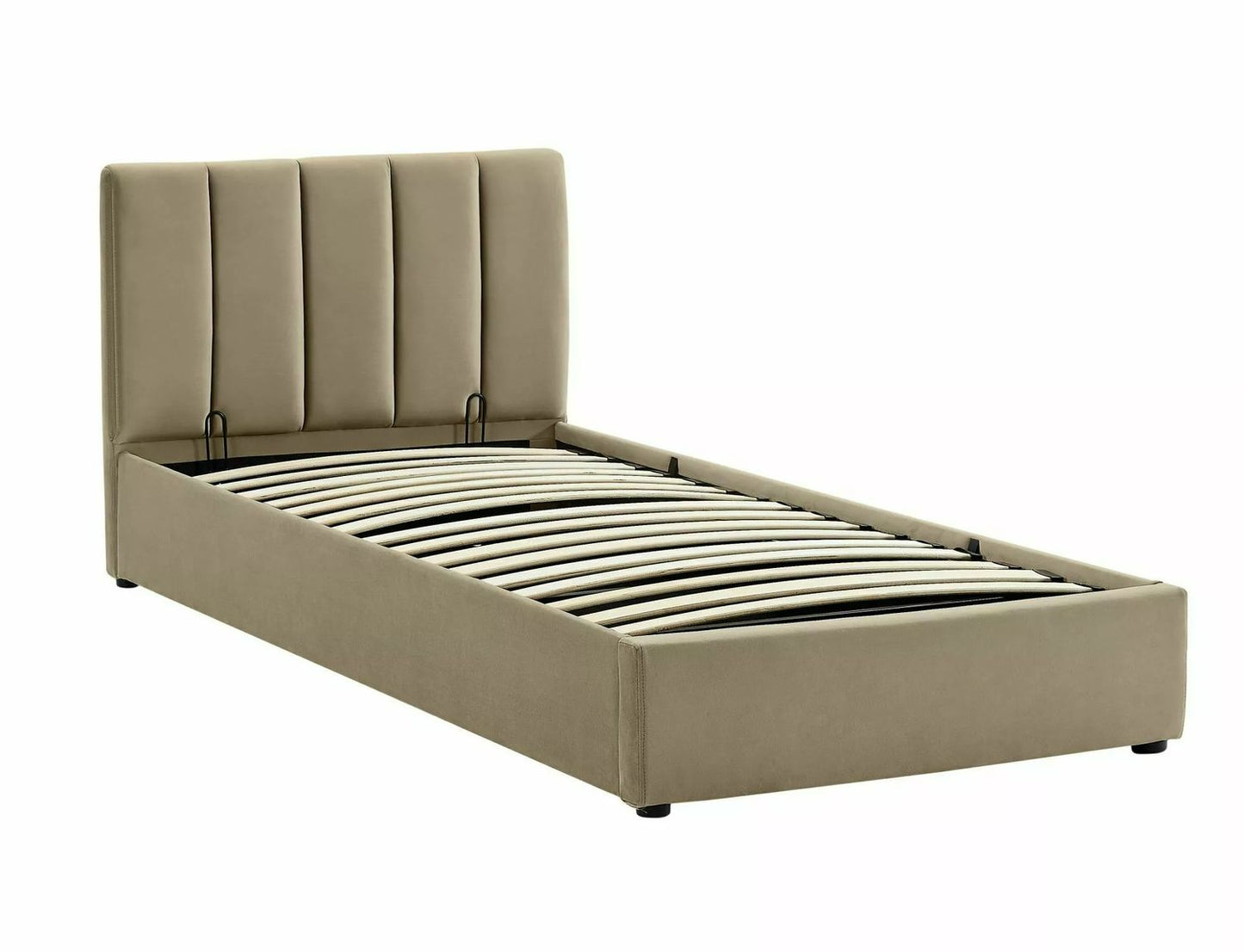 Single Bed Montreal | size: Length: 215cm, Width: 97cm, Height: 79cm | color: Beige | image: 1 | variant: 1010267
