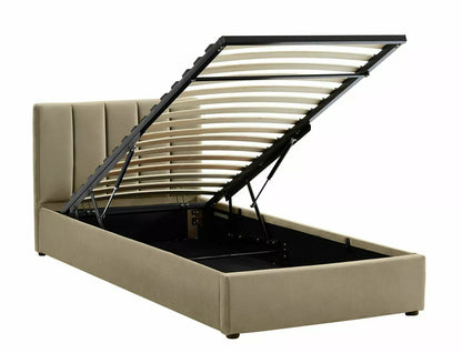 Single Bed Montreal | size: Length: 215cm, Width: 97cm, Height: 79cm | color: Beige | image: 2 | variant: 1010267