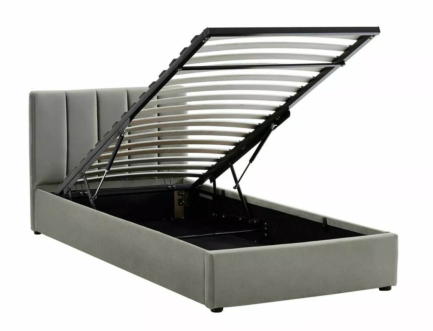 Single Bed Montreal | size: Length: 215cm, Width: 97cm, Height: 79cm | color: Gray | image: 1 | variant: 1010268