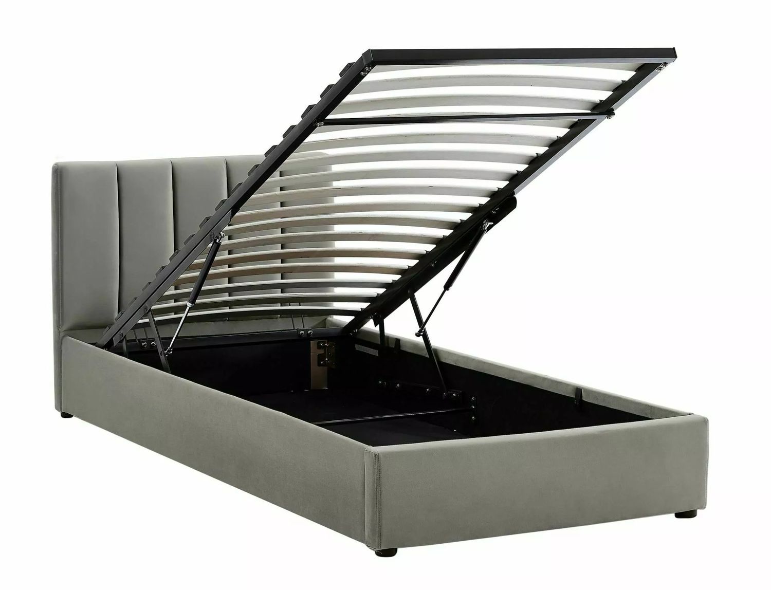 Single Bed Montreal | size: Length: 215cm, Width: 97cm, Height: 79cm | color: Gray | image: 1 | variant: 1010268