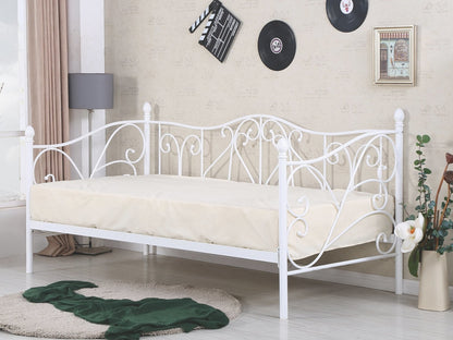 Single Bed Sumatra | size: Length: 210cm, Width: 99cm, Height: 89cm | color: White | image: 2 | variant: 1010206