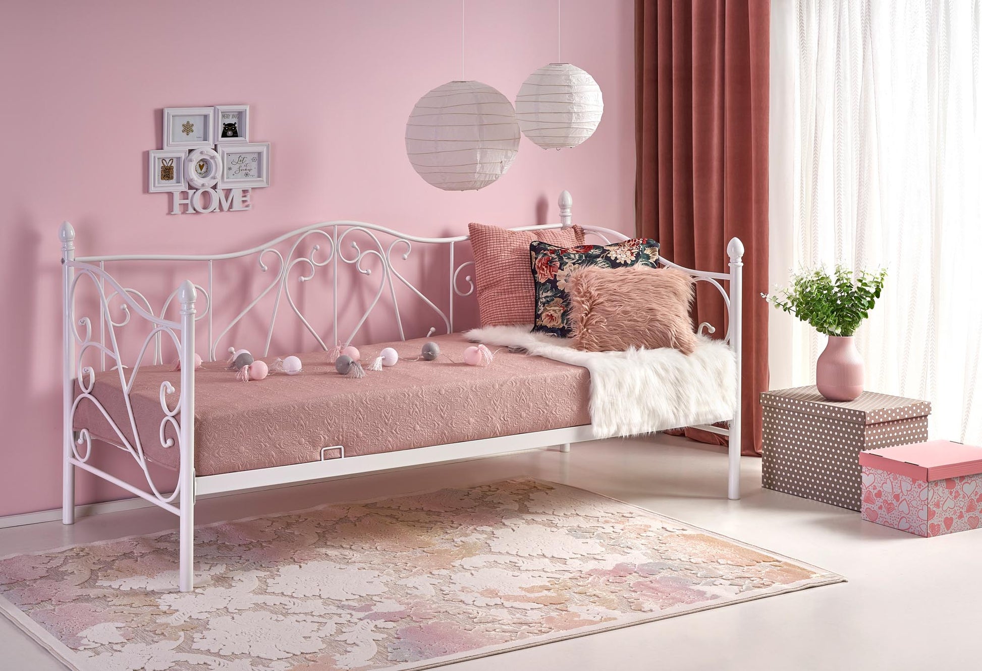 Single Bed Sumatra | size: Length: 210cm, Width: 99cm, Height: 89cm | color: White | image: 3 | variant: 1010206