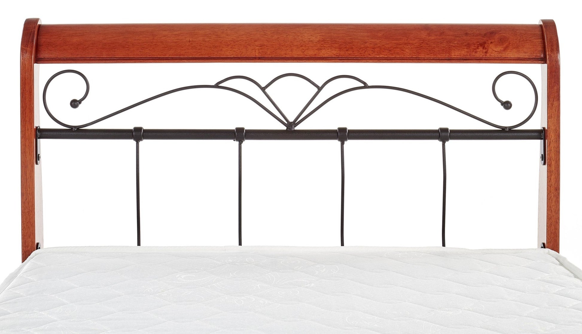 Single Bed Veronica | size: Length: 204cm, Width: 93cm, Height: 91cm | color: Black/Cherry wood | image: 7 | variant: 1010948