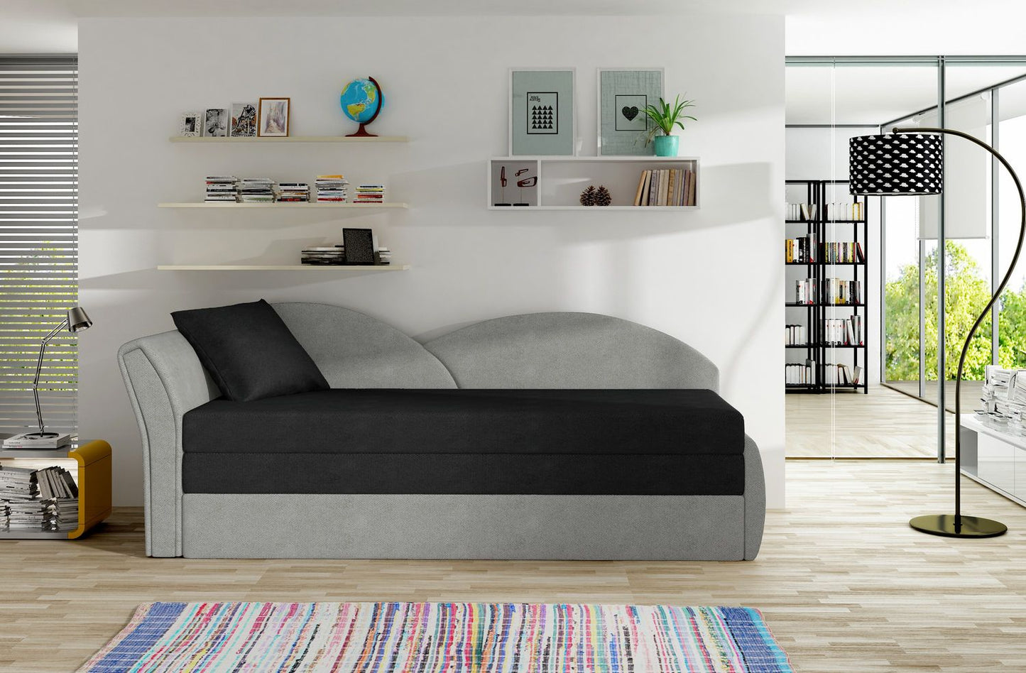 Sleeper Sofa Aga 11 | size: Width: 80cm, Height: 77cm, Depth: 218cm | color: Soro | image: 1 | variant: 1017129