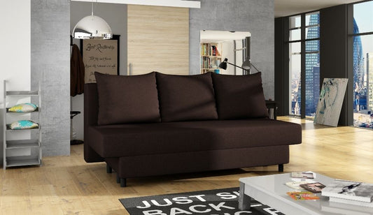 Sleeper Sofa Amaza 3 | size: Width: 190cm, Height: 93cm, Depth: 82cm | color: Brown | image: 0 | variant: 1012682