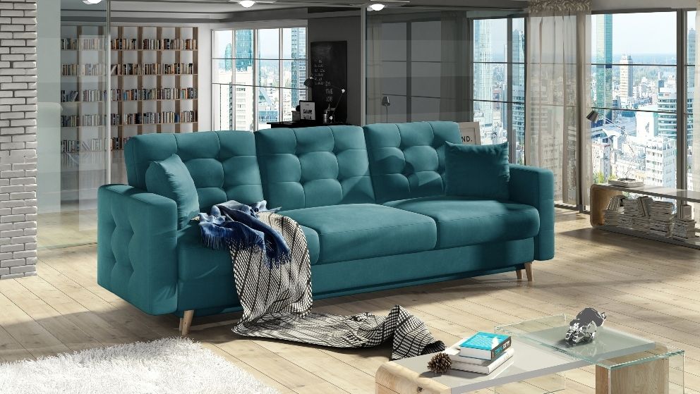 Sleeper Sofa Asgard 16 | size: Width: 235cm, Height: 86cm, Depth: 95cm | color: Green | image: 0 | variant: 1012789
