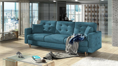 Sleeper Sofa Asgard 3 | size: Width: 235cm, Height: 86cm, Depth: 95cm | color: Blue | image: 0 | variant: 1012776