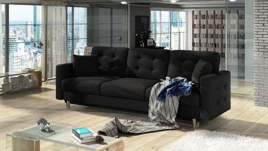Sleeper Sofa Asgard 5 | size: Width: 235cm, Height: 86cm, Depth: 95cm | color: Black | image: 0 | variant: 1012778