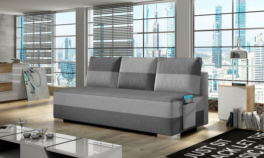 Sleeper Sofa Atila 15 | size: Width: 50cm, Height: 83cm, Depth: 200cm | color: Soro | image: 1 | variant: 1017189