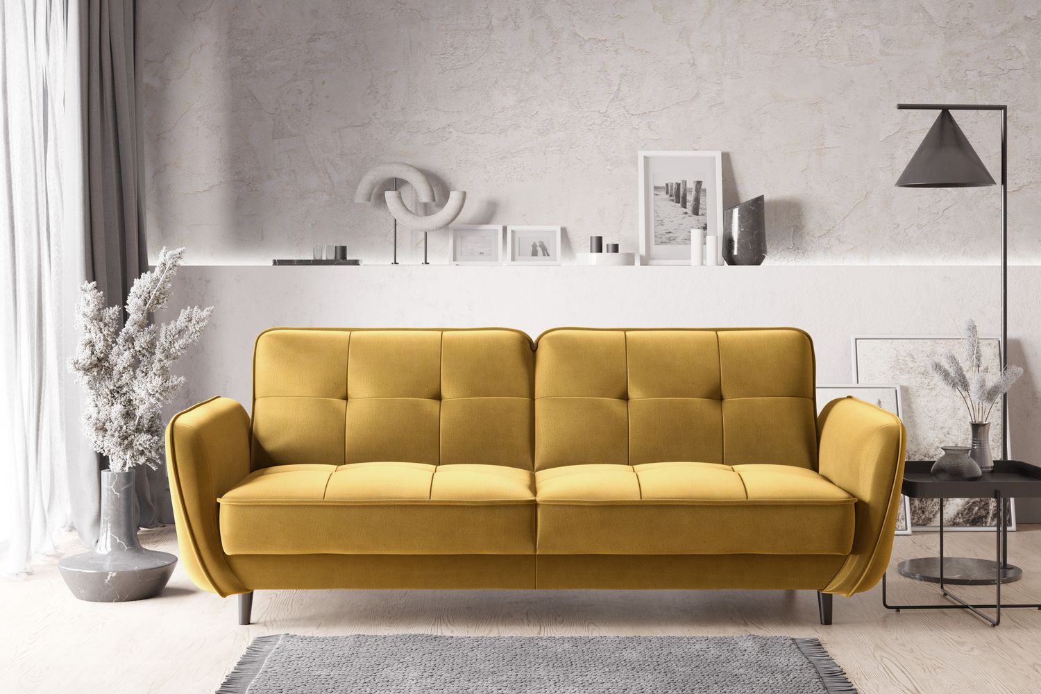 Sleeper Sofa Bellis 50 | size: Width: 90cm, Height: 83cm, Depth: 220cm | color: Nube | image: 1 | variant: 1017226