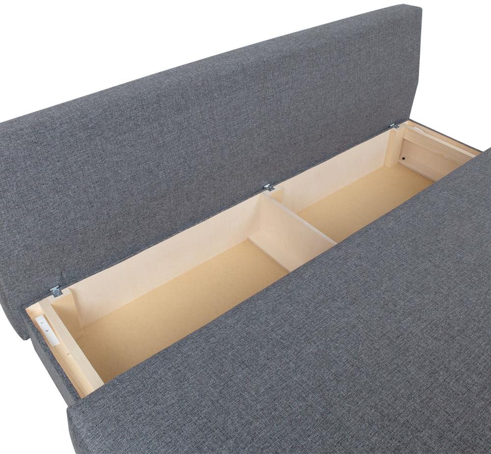 Sleeper Sofa Boston | size: Width: 195cm, Height: 76cm, Depth: 92cm | color: Gray | image: 4 | variant: 1000289