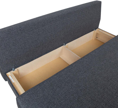 Sleeper Sofa Boston | size: Width: 195cm, Height: 76cm, Depth: 92cm | color: Gray | image: 4 | variant: 1000290