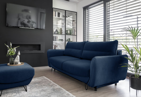 Sleeper Sofa Charlotte 30 | size: Width: 95cm, Height: 90cm, Depth: 236cm | color: Velvetmat | image: 1 | variant: 1018095