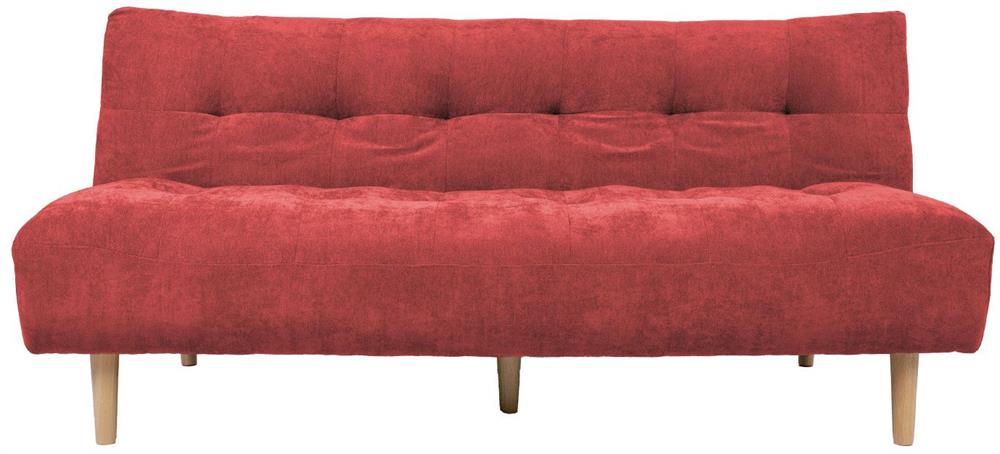 Sleeper Sofa East Burgos | size: Width: 186cm, Height: 87cm, Depth: 101cm | color: Red | image: 3 | variant: 1006270