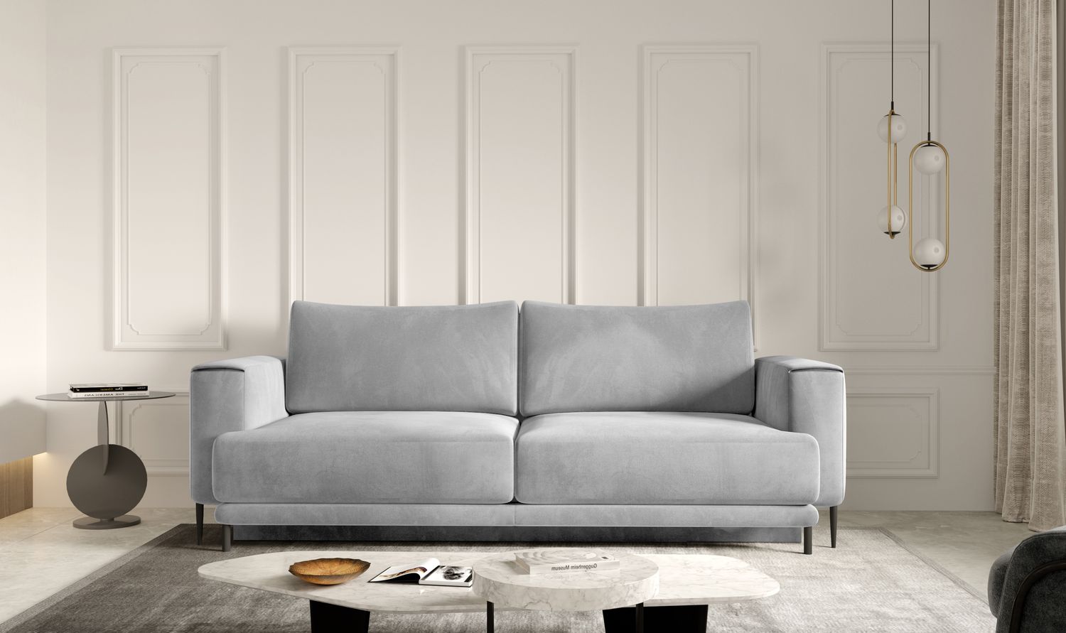 Sleeper Sofa East Grantham 11 | size: Width: 90cm, Height: 90cm, Depth: 260cm | color: Sola | image: 1 | variant: 1017828