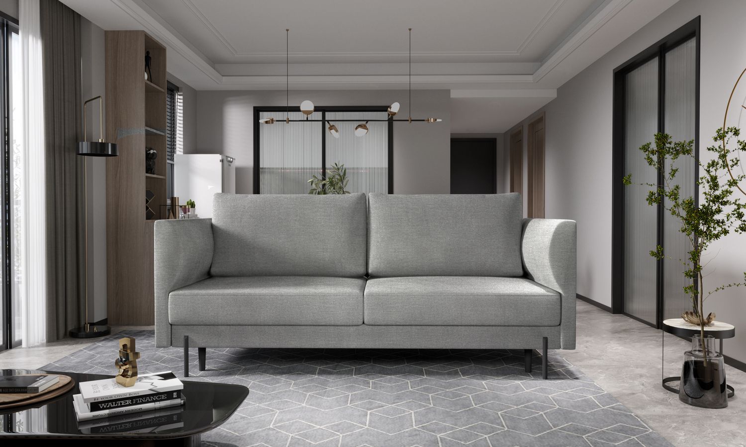 Sleeper Sofa East Irvine 9 | size: Width: 92cm, Height: 98cm, Depth: 215cm | color: Nube | image: 1 | variant: 1017985