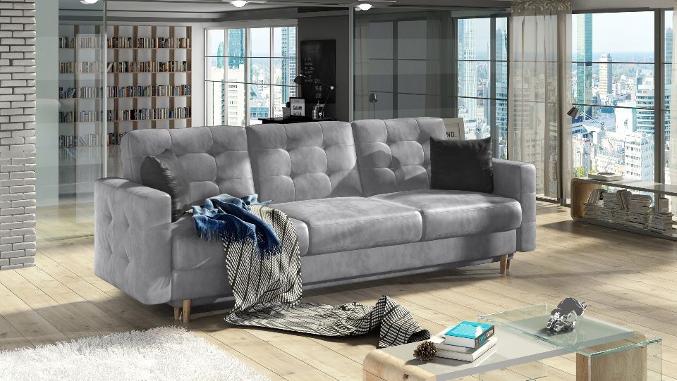 Sleeper Sofa East Sondrio 13 | size: Width: 235cm, Height: 86cm, Depth: 95cm | color: Gray | image: 0 | variant: 1013970