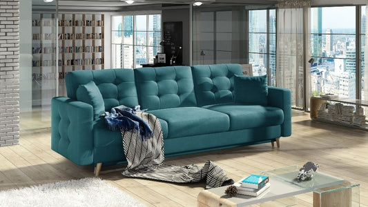 Sleeper Sofa East Sondrio 16 | size: Width: 235cm, Height: 86cm, Depth: 95cm | color: Green | image: 0 | variant: 1013973