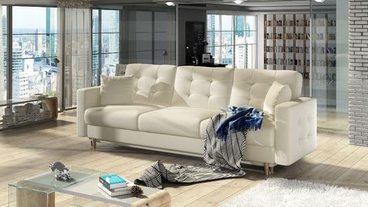 Sleeper Sofa East Sondrio 6 | size: Width: 235cm, Height: 86cm, Depth: 95cm | color: Beige | image: 0 | variant: 1013963