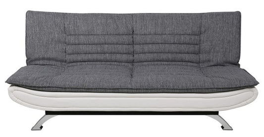 Sleeper Sofa Faith 1 | size: Length: 98cm, Width: 196cm, Height: 91cm | color: White/Grey | image: 0 | variant: 1018095