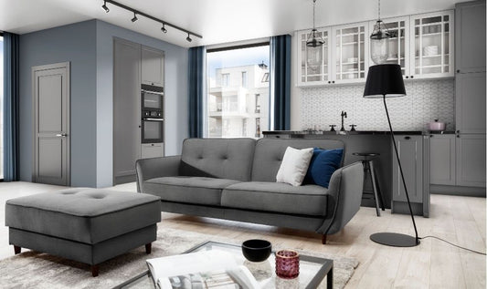 Sleeper Sofa Hinckley 4 | size: Width: 220cm, Height: 83cm, Depth: 90cm | color: Gray | image: 0 | variant: 1013871