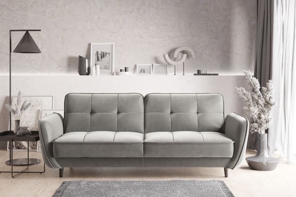 Sleeper Sofa Hinckley | size: Width: 220cm, Height: 83cm, Depth: 90cm | color: Gray | image: 0 | variant: 1013867
