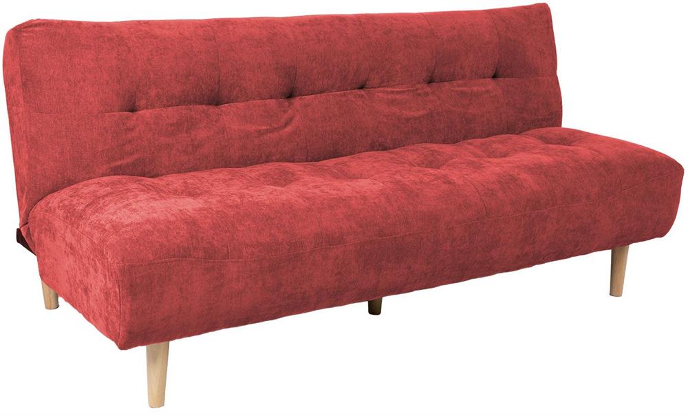 Sleeper Sofa Kiruna | size: Width: 186cm, Height: 87cm, Depth: 101cm | color: Red | image: 1 | variant: 1017592