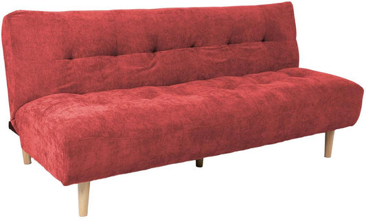 Sleeper Sofa Kiruna | size: Width: 186cm, Height: 87cm, Depth: 101cm | color: Red | image: 1 | variant: 1017592