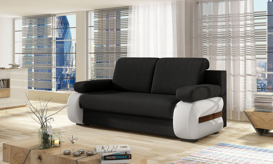 Sleeper Sofa Laura 9 | size: Width: 56cm, Height: 84cm, Depth: 202cm | color: Sawana/Soft | image: 1 | variant: 1017308