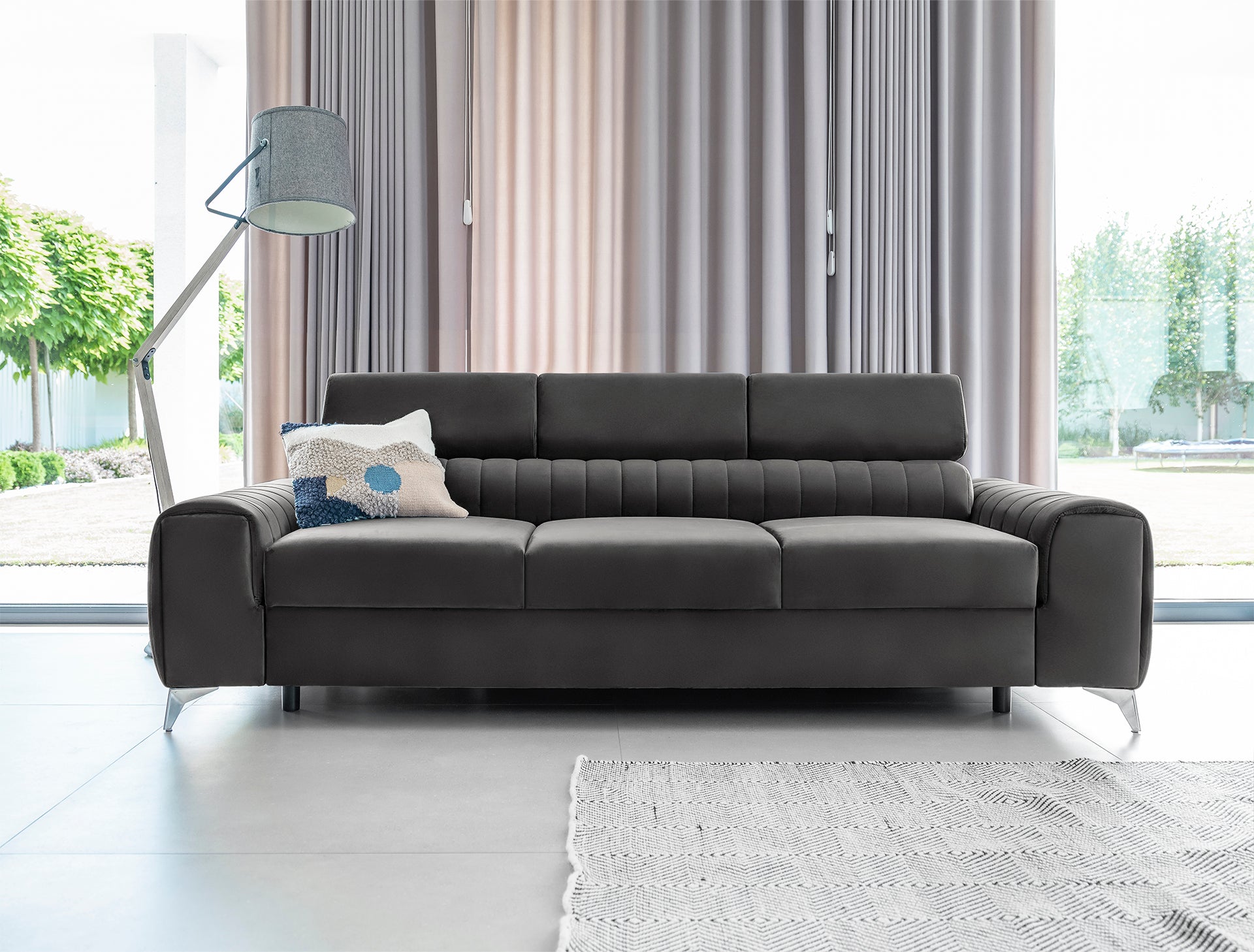 Sleeper Sofa Laurence 2 | size: Width: 97cm, Height: 105cm, Depth: 261cm | color: Nube | image: 1 | variant: 1017323