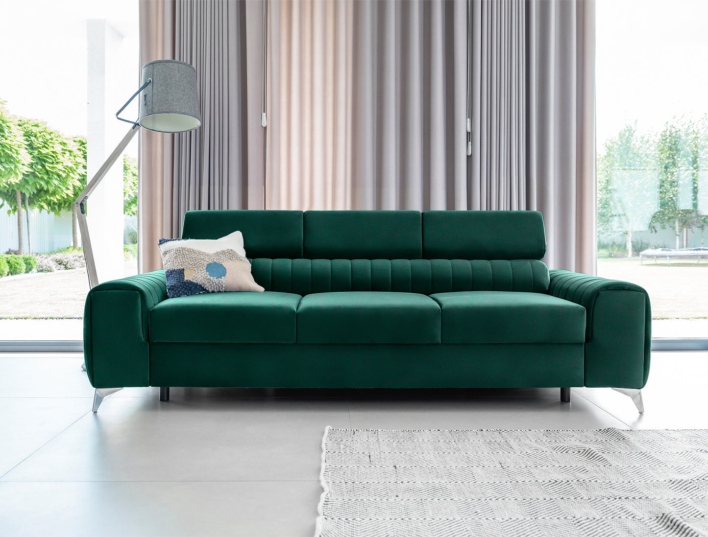 Sleeper Sofa Laurence 8 | size: Width: 97cm, Height: 105cm, Depth: 261cm | color: Nube | image: 1 | variant: 1017329