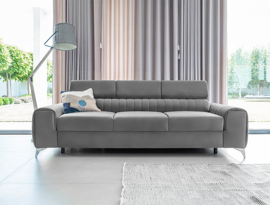 Sleeper Sofa Laurence | size: Width: 97cm, Height: 105cm, Depth: 261cm | color: Nube | image: 1 | variant: 1017321
