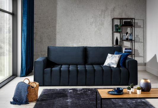 Sleeper Sofa Lazaro 22 | size: Width: 97cm, Height: 92cm, Depth: 247cm | color: Monolith | image: 1 | variant: 1017345