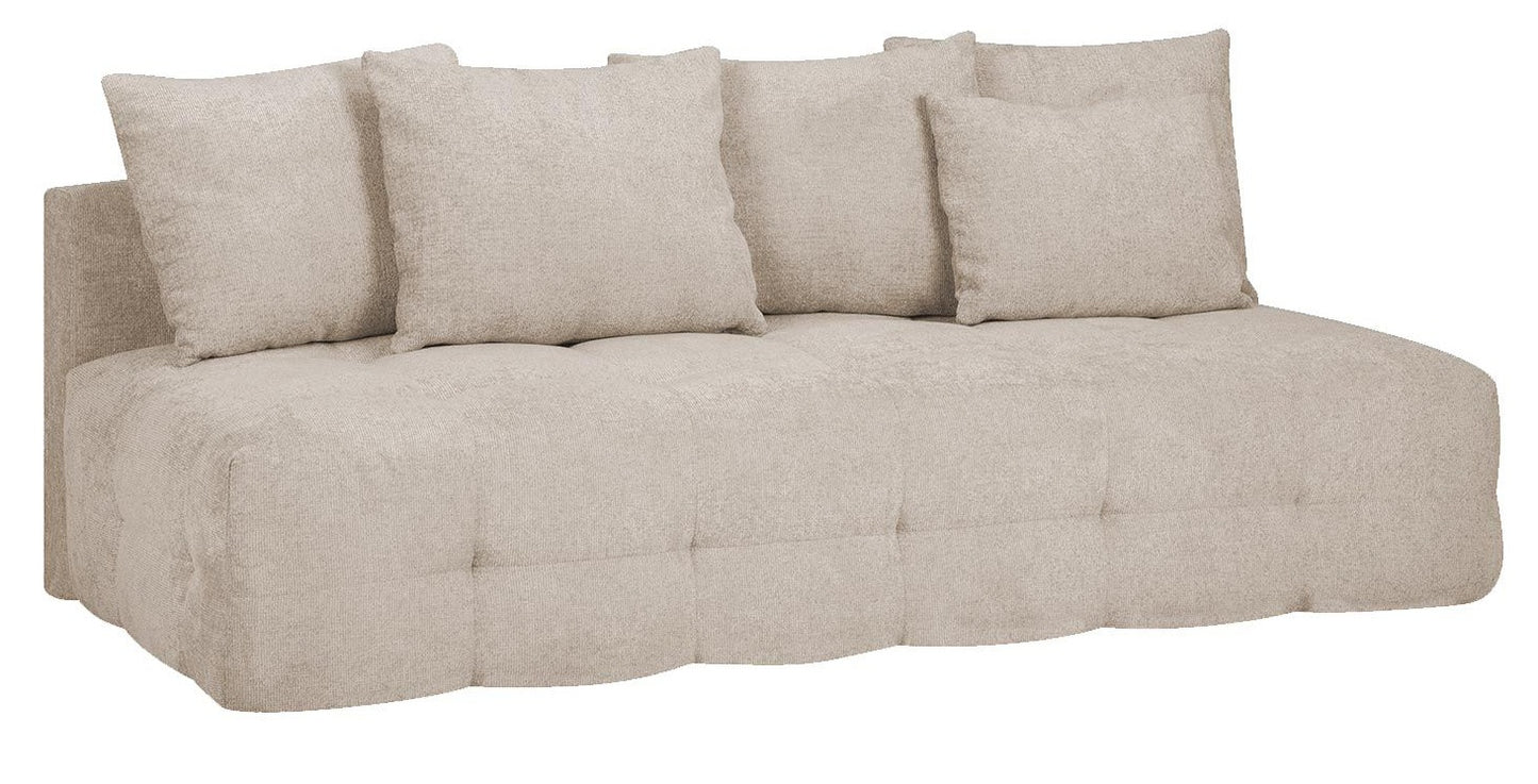 Sleeper Sofa Luise 3 | size: Length: 100cm, Width: 200cm, Height: 83cm | color: Beige | image: 0 | variant: 1018091
