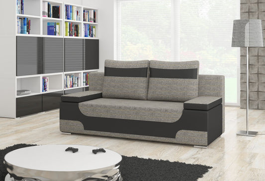 Sleeper Sofa Ragusa 4 | size: Width: 92cm, Height: 73cm, Depth: 200cm | color: Berlin/Soft | image: 1 | variant: 1017739