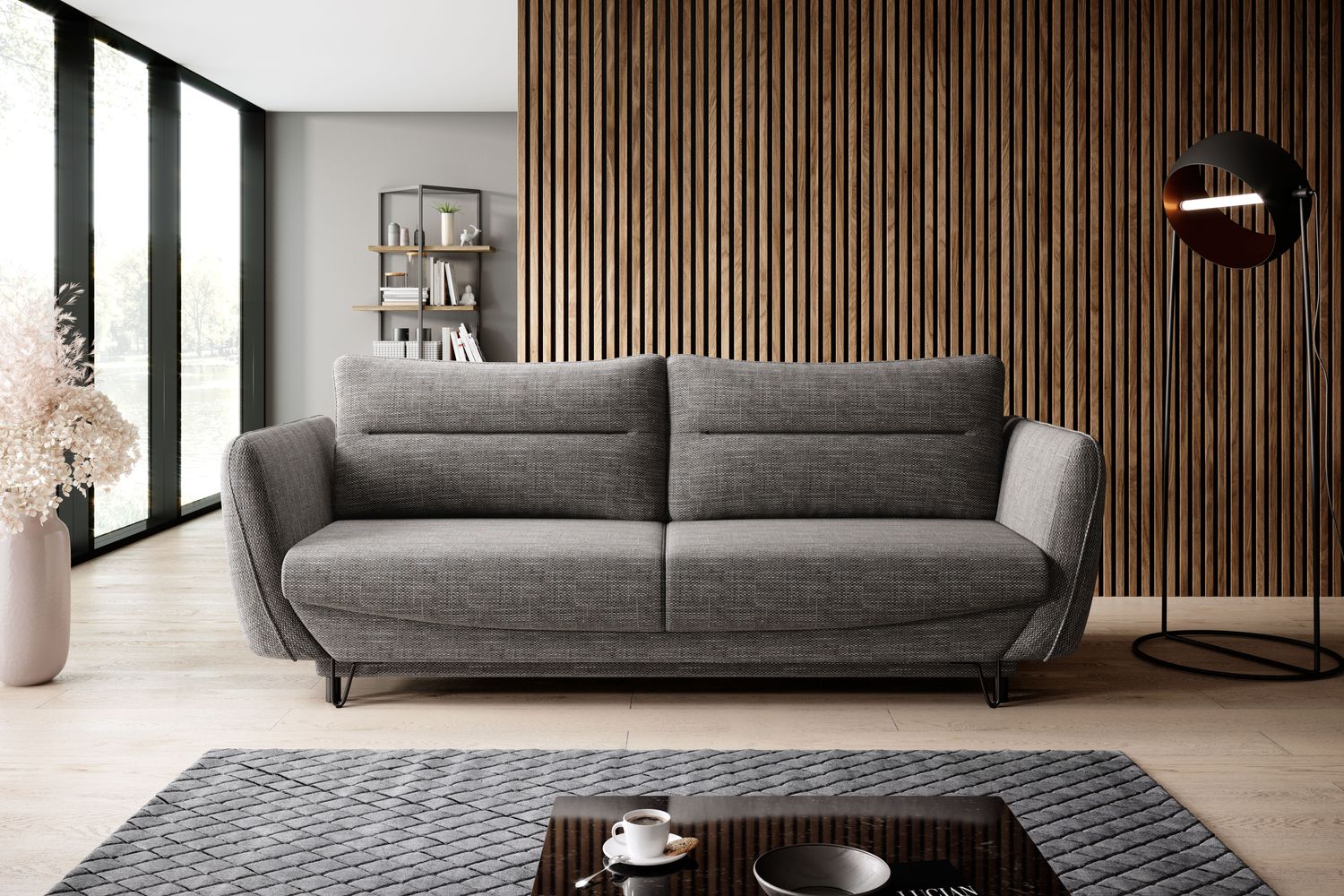 Sleeper Sofa Silva 18 | size: Width: 95cm, Height: 90cm, Depth: 236cm | color: Marte | image: 1 | variant: 1017492