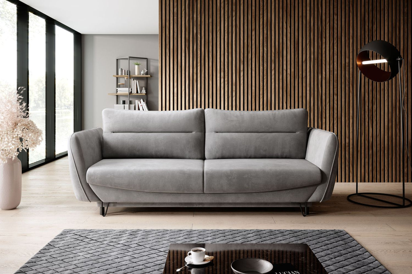 Sleeper Sofa Silva 7 | size: Width: 95cm, Height: 90cm, Depth: 236cm | color: Nube | image: 1 | variant: 1017481