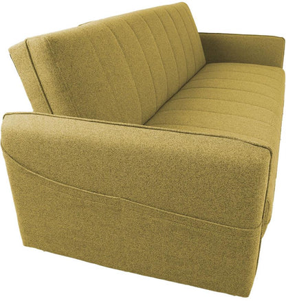 Sleeper Sofa Visby 1 | size: Width: 200cm, Height: 93cm, Depth: 88cm | color: Yellow | image: 5 | variant: 1017584