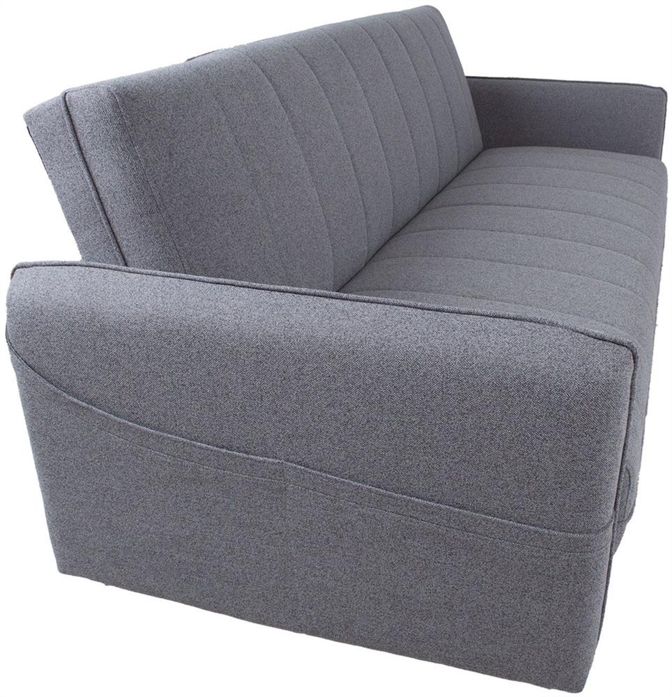 Sleeper Sofa Visby | size: Width: 200cm, Height: 93cm, Depth: 88cm | color: Gray | image: 5 | variant: 1017583