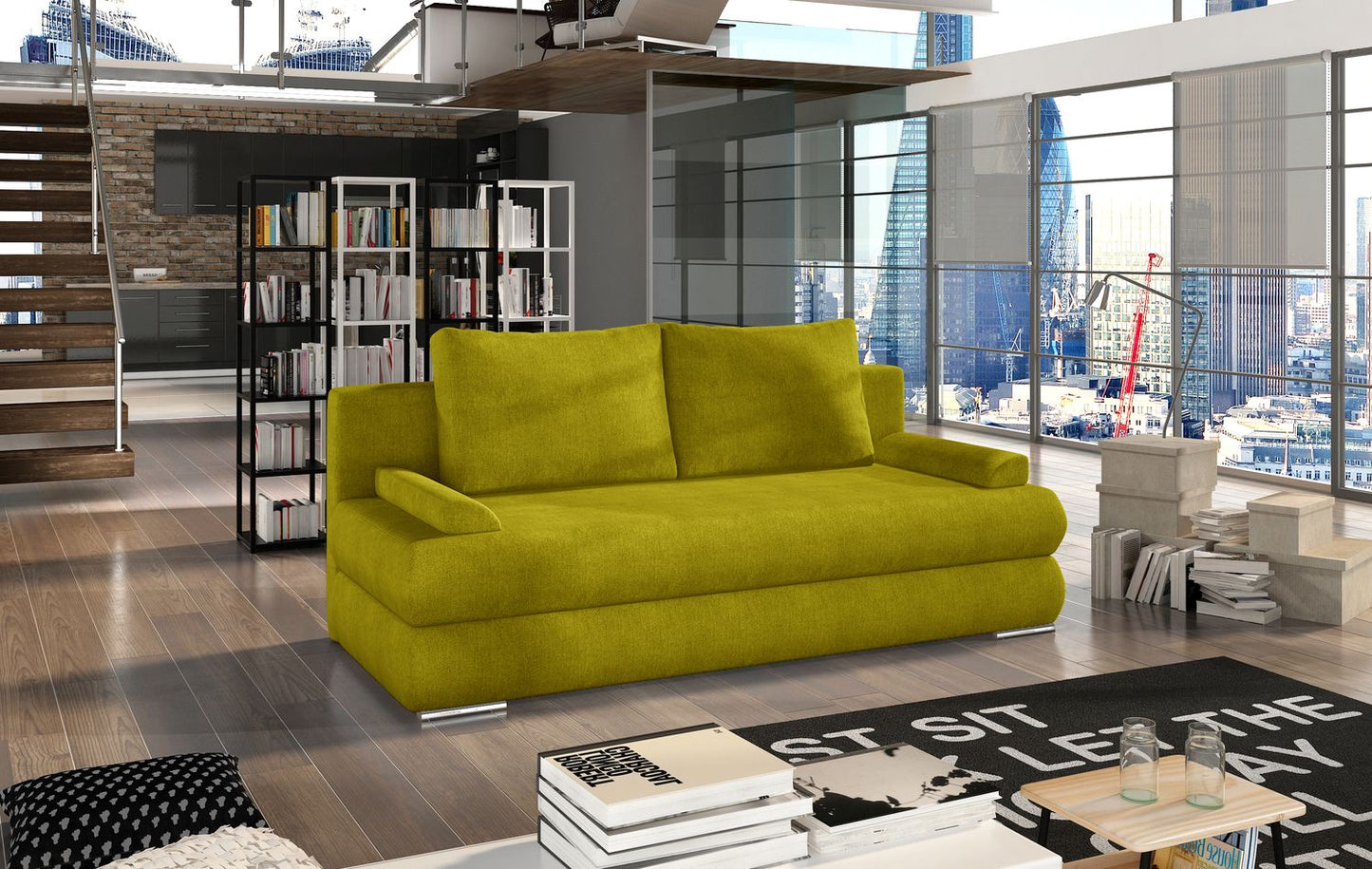 Sleeper Sofa Warwick 24 | size: Width: 60cm, Height: 90cm, Depth: 213cm | color: Omega | image: 1 | variant: 1017979