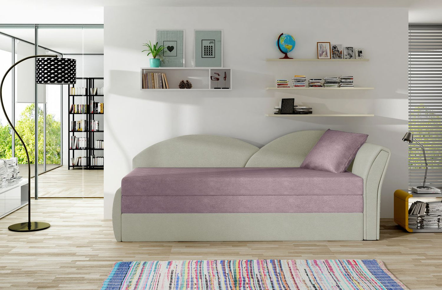 Sleeper Sofa West Llandovery 16 | size: Width: 80cm, Height: 77cm, Depth: 218cm | color: Nubuk/Soro | image: 1 | variant: 1017725
